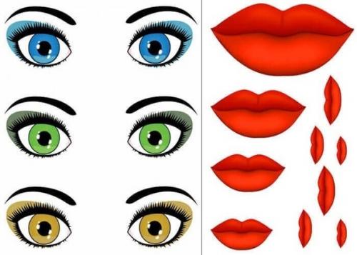 Шаблон женского лица без глаз. 09 Шаблон женского лица без глаз. 09