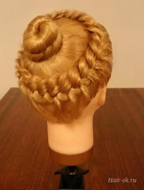 Прическа с колоском и буклями на выпускной. 03 Прическа с колоском и буклями на выпускной. 03