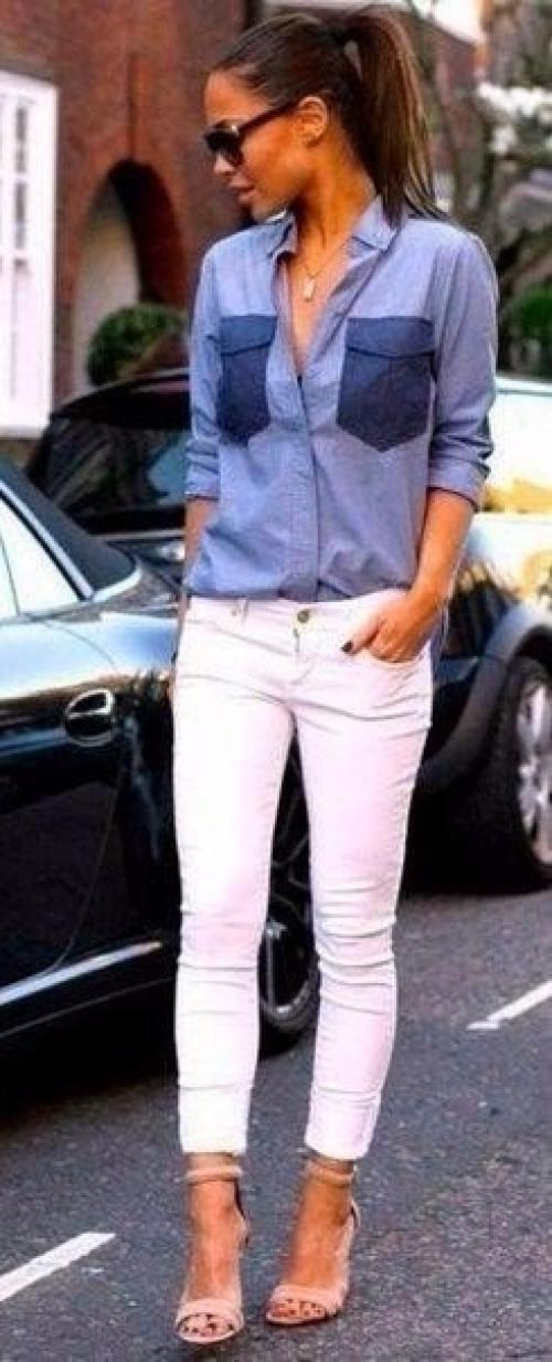С чем носить белые брюки. 01