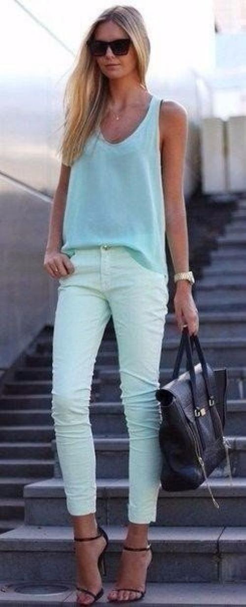 С чем носить белые брюки. 07