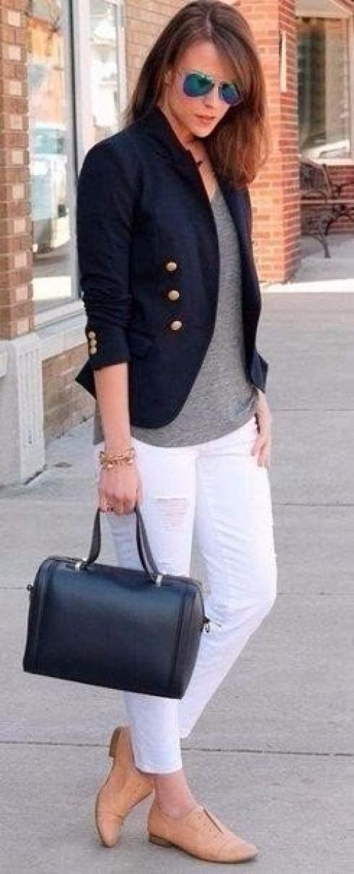 С чем носить белые брюки. 06