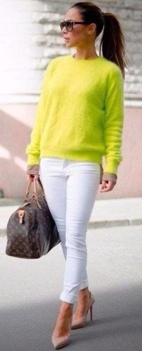 С чем носить белые брюки. 02