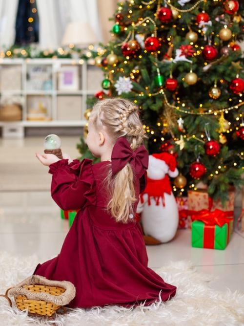 Лучшие прически для новогодней фотосессии, пожалуй, самая популярная укладка на новогодних фото - локоны. 01