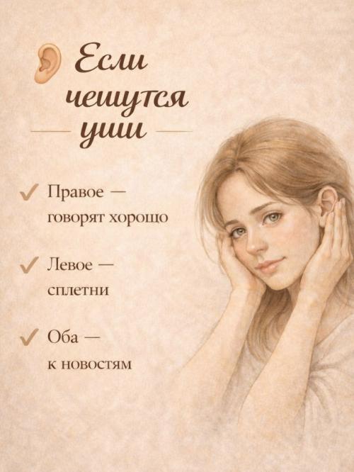 Верите в приметы?   Иногда тело подаёт сигналы, а в народе на каждый из них есть своя примета. 03