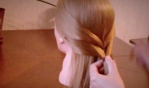 Простая прическа Коса с Резинками (пошаговый урок). 01