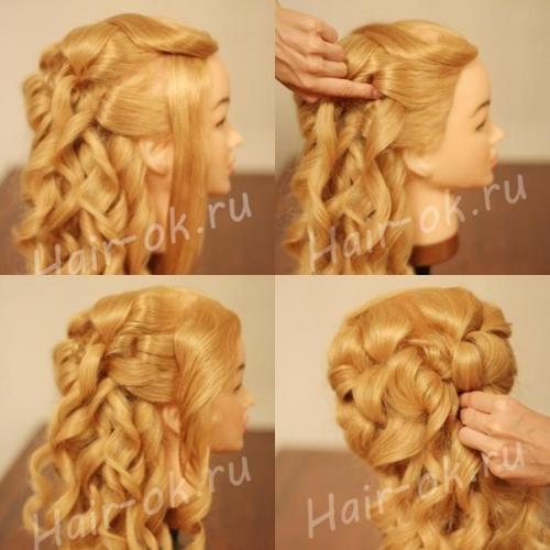 Фото - урок прическа с каскадными локонами на бок. 06 Фото - урок прическа с каскадными локонами на бок. 06