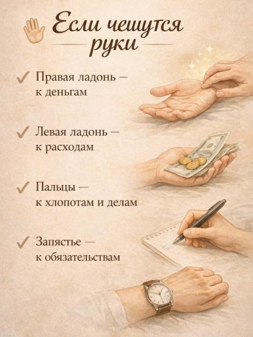 Верите в приметы?   Иногда тело подаёт сигналы, а в народе на каждый из них есть своя примета. 01
