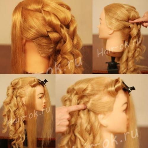 Фото - урок прическа с каскадными локонами на бок. 05 Фото - урок прическа с каскадными локонами на бок. 05