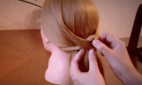 Простая прическа Коса с Резинками (пошаговый урок). 04