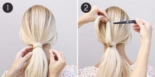 Двойная коса на основе резиночек: только посмотрите, какая красота! 01