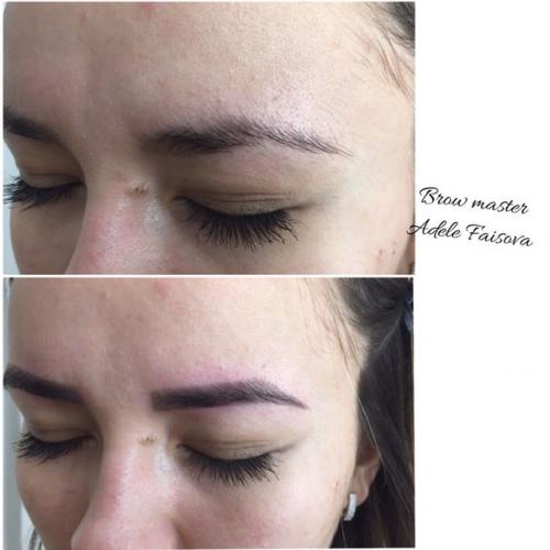 Завтра нужна красивая девочка на полный образ (преображение) входит оформление окрашивание бровей макияж причёска? 02