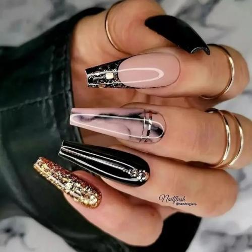 Идеи дизайна для длинных ноготков. 09