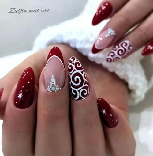 Красивые новогодние идеи для ваших ноготков. 03