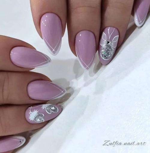 Красивые новогодние идеи для ваших ноготков. 04