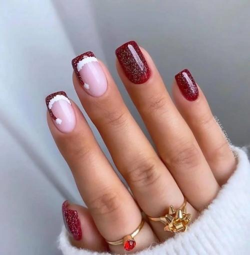 Красивые новогодние идеи для ваших ноготков. 05