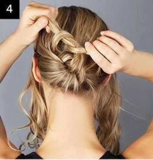 Прическа из узлов на волосах. 03 Прическа из узлов на волосах. 03