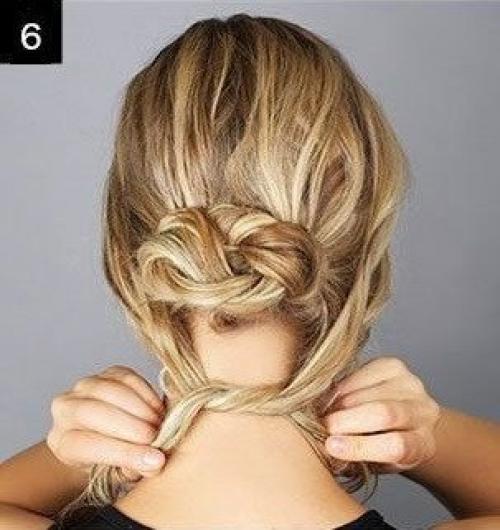 Прическа из узлов на волосах. 05 Прическа из узлов на волосах. 05