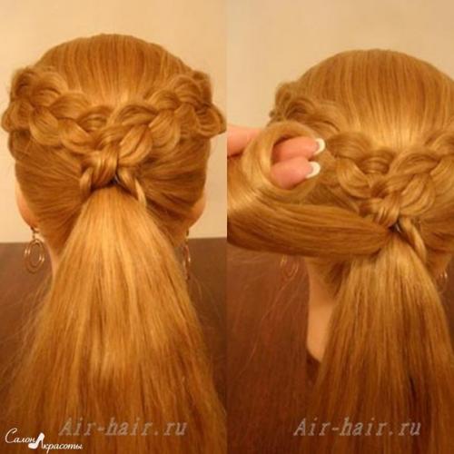 Пучок с плетением! 06