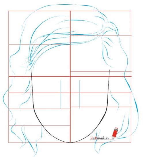 Мастер-класс, учимся пошагово рисовать портрет. 03