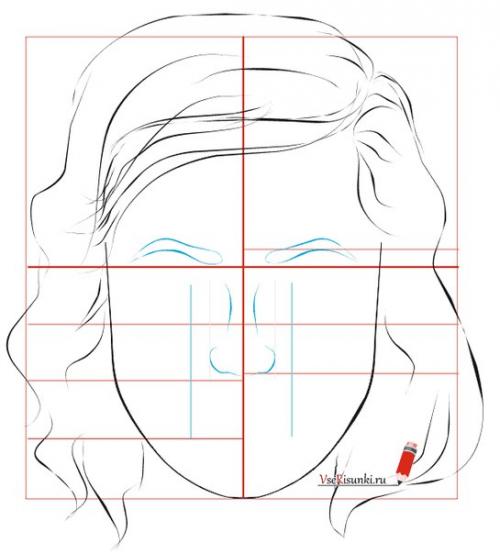 Мастер-класс, учимся пошагово рисовать портрет. 04