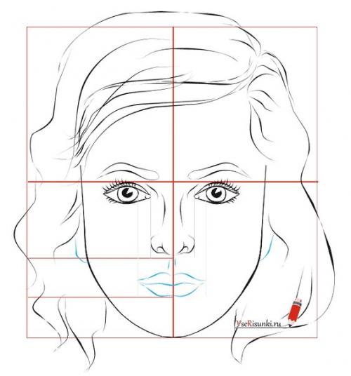 Мастер-класс, учимся пошагово рисовать портрет. 07