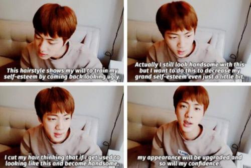 - Джин: недавно я сбросил немного веса, из-за чего у меня появилась уверенность в своём внешнем виде и значительно повысилась самооценка. 01