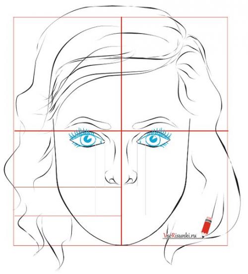 Мастер-класс, учимся пошагово рисовать портрет. 06