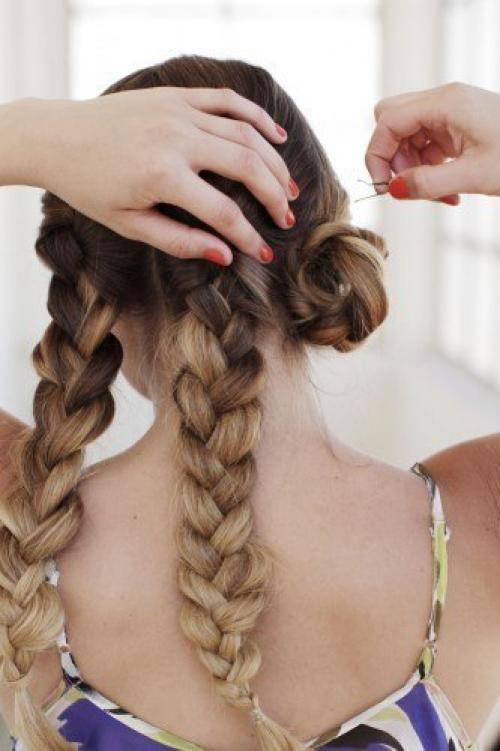 Мастер-класс: высокая прическа с плетением. 04