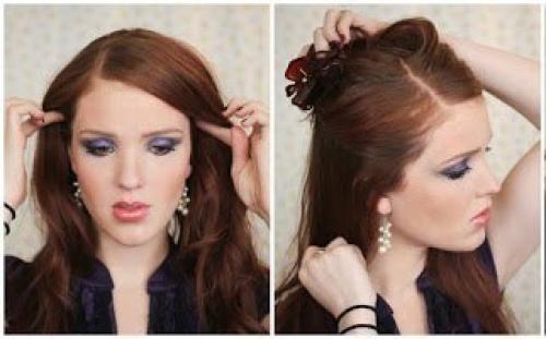 Простая прическа на вечер. 01