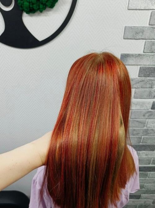 Цветное мелирование: тренды, техники и уход. 04