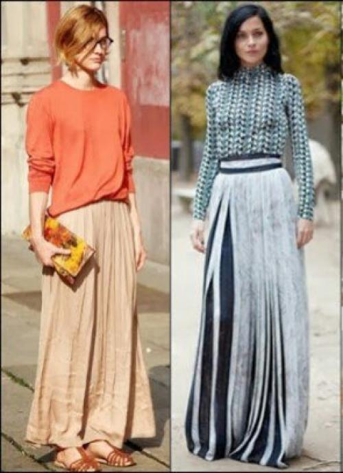 С чем носить юбки - макси осенью? 06 С чем носить юбки - макси осенью? 06