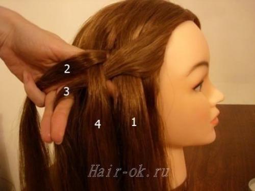 Коса из 5 прядей по диагонали? 02