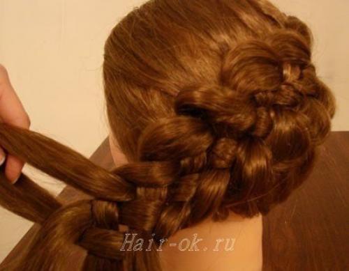 Коса из 5 прядей по диагонали? 06