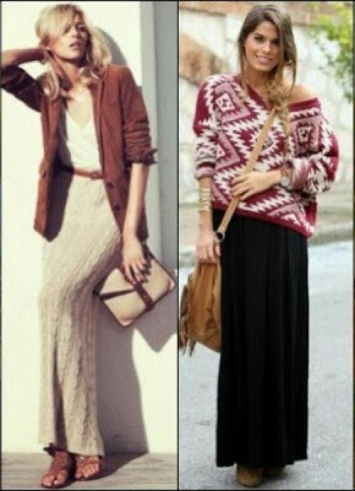 С чем носить юбки - макси осенью? 02 С чем носить юбки - макси осенью? 02