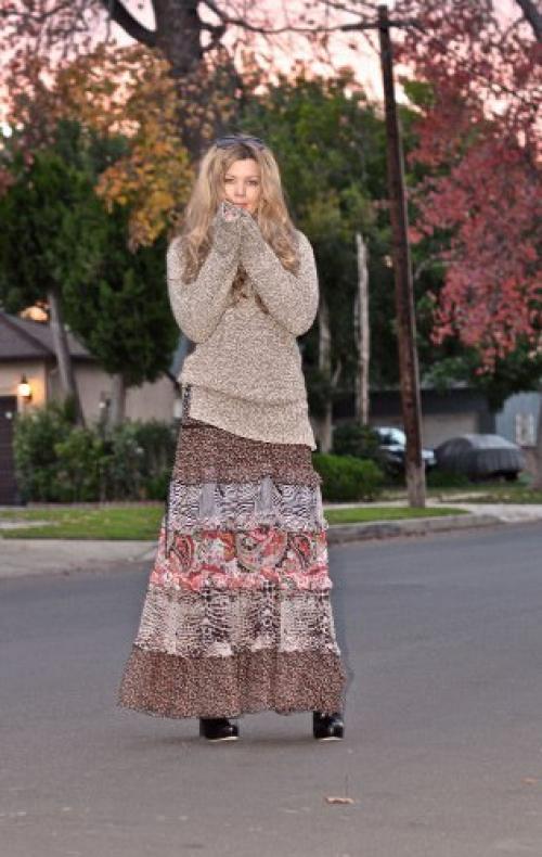 С чем носить юбки - макси осенью? 08 С чем носить юбки - макси осенью? 08
