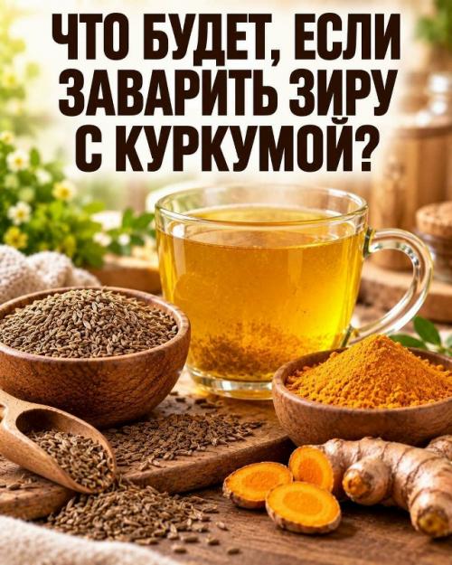 Зиру и куркуму заваривают вместе не только ради пряного вкуса.

