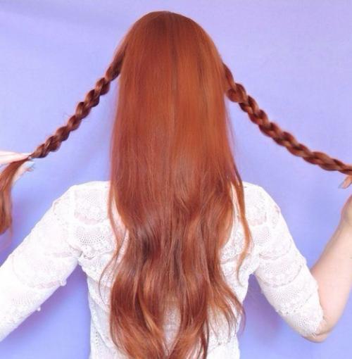 Красивая прическа на длинные волосы. 04