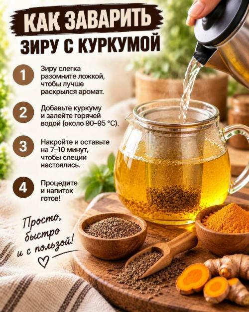 Зиру и куркуму заваривают вместе не только ради пряного вкуса. 02