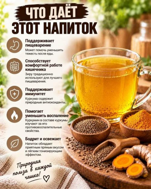 Зиру и куркуму заваривают вместе не только ради пряного вкуса. 03