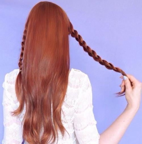 Красивая прическа на длинные волосы. 03