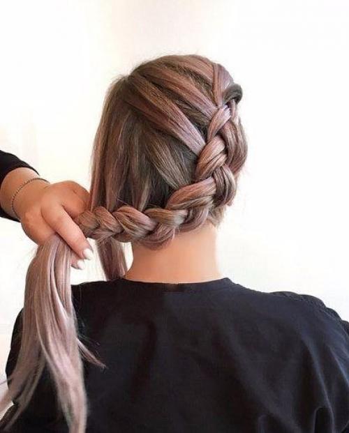 Шикарная прическа с розой! 04