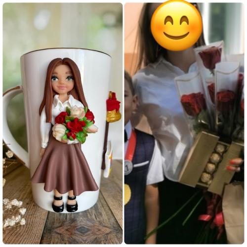 Выполняю декор на кружку по фото условно/схожего человека. 03