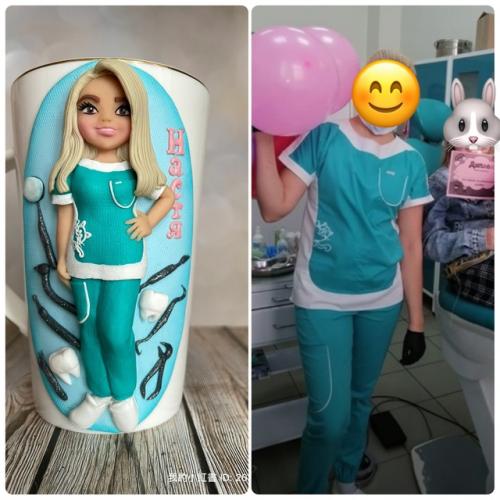 Выполняю декор на кружку по фото условно/схожего человека. 01