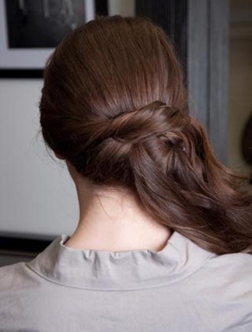 Фото - урок низкая прическа на бок. 07