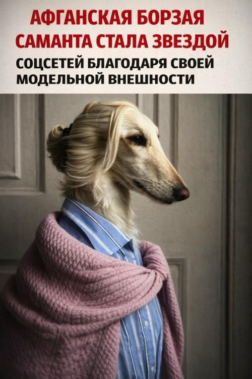 Афганская борзая Саманта - новая звезда соцсетей.

