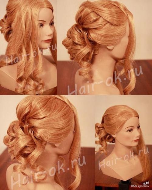 Красивая прическа с маленькой диадемой. 05 Красивая прическа с маленькой диадемой. 05
