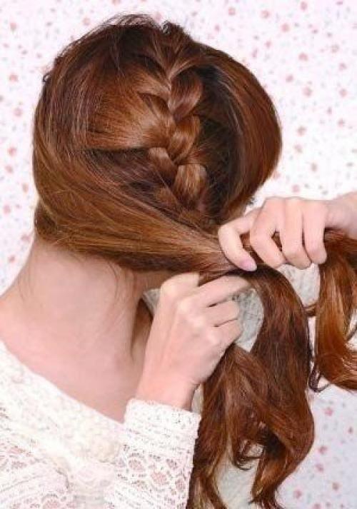 Как заплести себе косу на бок? 03 Как заплести себе косу на бок? 03