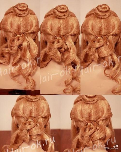 Красивая прическа с маленькой диадемой. 03 Красивая прическа с маленькой диадемой. 03