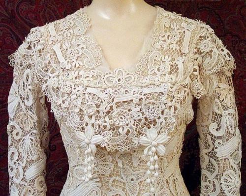 Платья начала ХХ века из ирландского кружева. 03