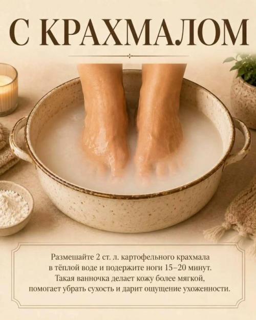 После долгого дня тёплая ванночка для ног - простой способ расслабиться, согреться и привести стопы в порядок. 02
